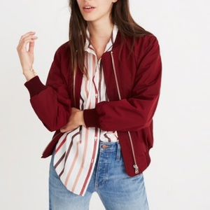 Madewell side zip bomber jacket